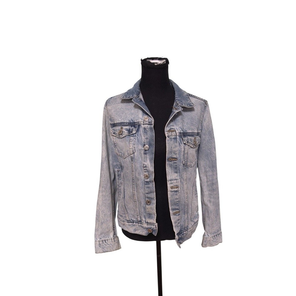 H&M Conscious Size 6 Jean Jacket New Blue Denim Stretch Light Wash 36 EUR